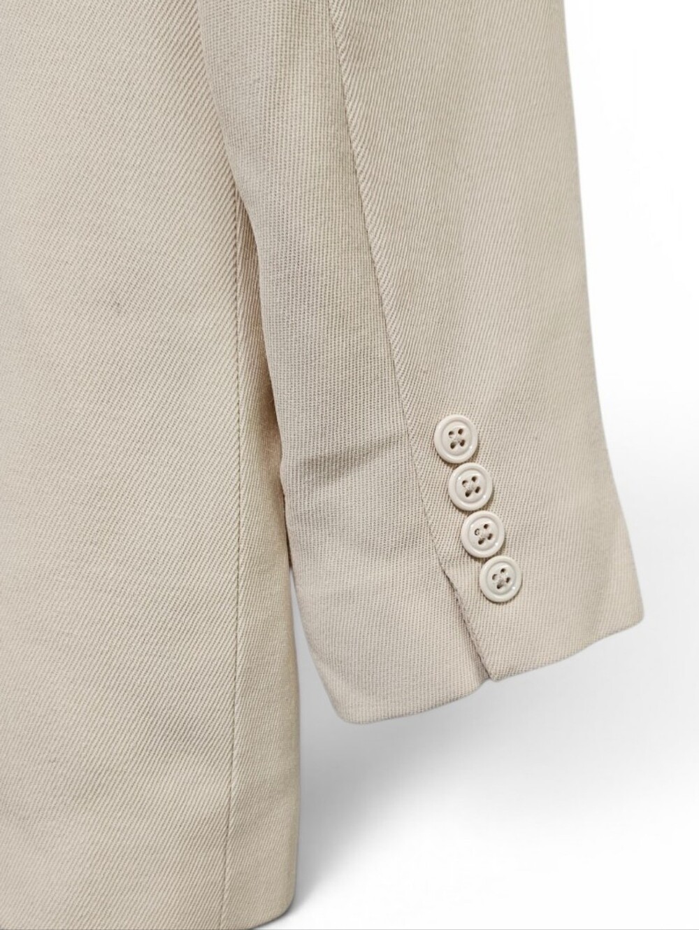 Lauren Ralph Lauren Vintage Worsted Wool Women's  Cream Crested Blazer Size 12 - Picture 6 of 9